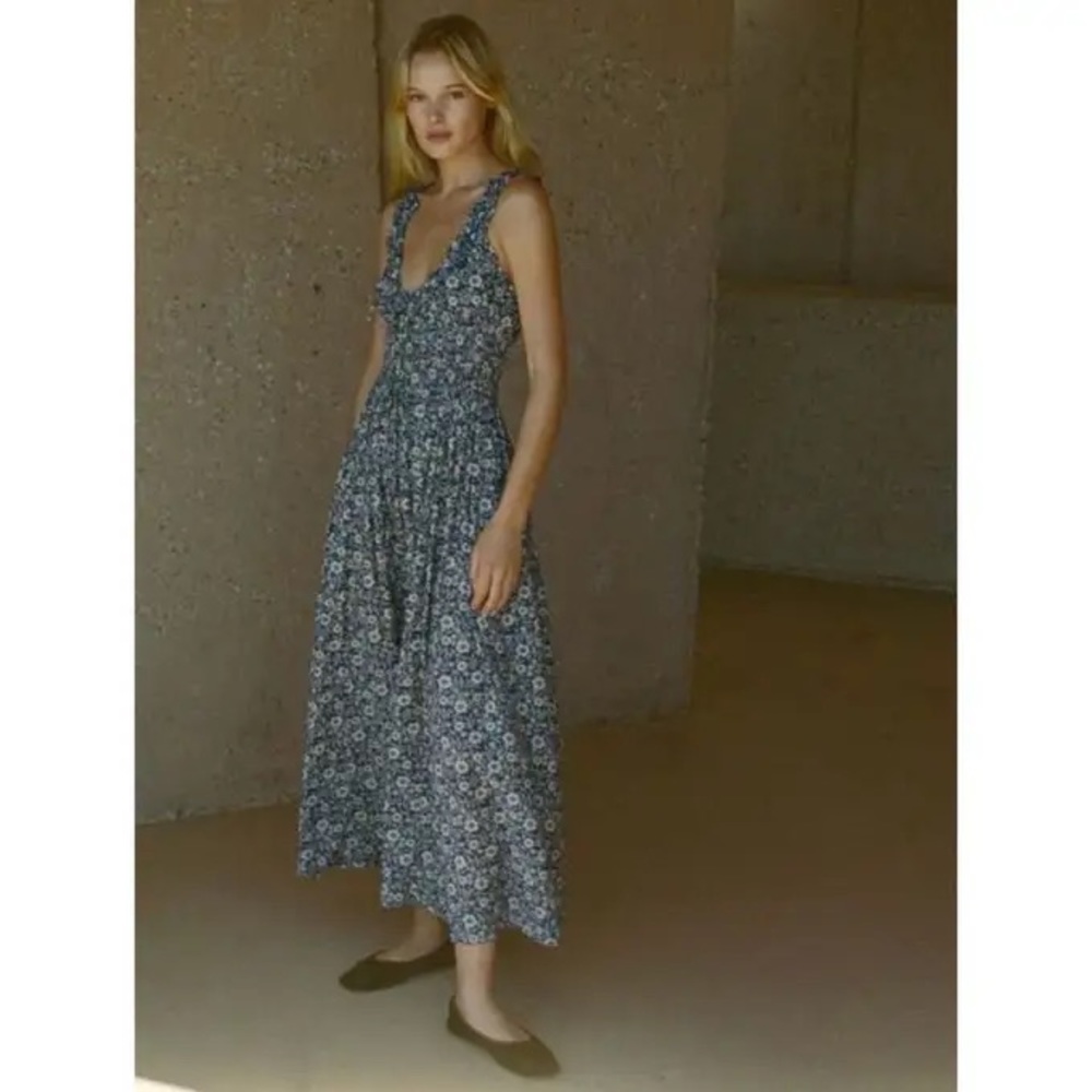 DOEN Emmaretta Dress in Jessamine Blue Calico